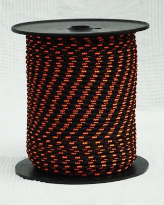 Corda PES djembe 6 mm Nero / arancione fluo 100 m