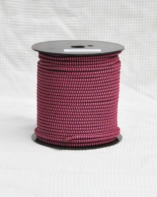 Corda PES djembe 5 mm Zigzag Lampone / nero 100 m