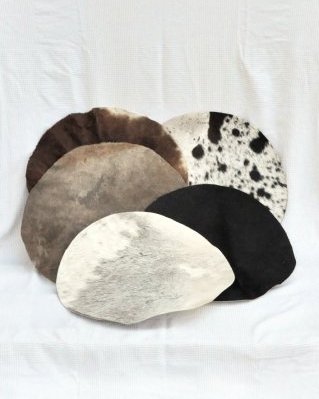 Pelle di vitello / mucca tamburo molto fina con pelo seconda scelta Pacchetti da 5 M