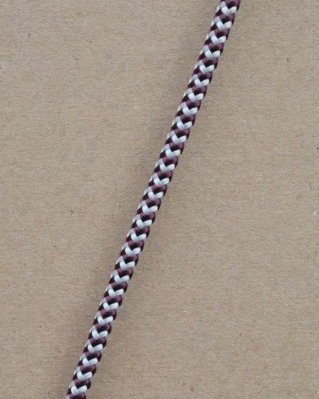 Corda PES djembe 5 mm Zigzag Bordeaux / grigio 100 m
