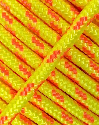 Corda tamburo djembè rinforzata 4 mm Giallo fluo / Arancione 100 m