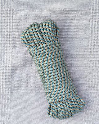 Corda PES djembe 5 mm Spirale Blu pastello / beige 20 m