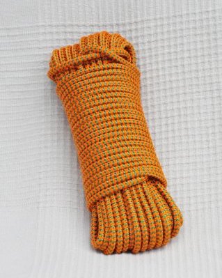 Corda PES djembe 5 mm Spina di pesce Arancione fluo / verde 20 m