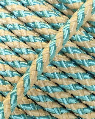 Corda PES djembe 5 mm Spirale Blu pastello / beige 20 m