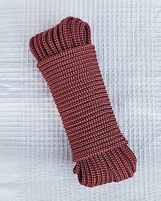 Corda PES djembe 5 mm Scacchiera Rosso / nero 20 m