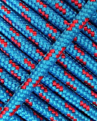Corda tamburo djembè rinforzata 4 mm Blu / Rosso 10 m