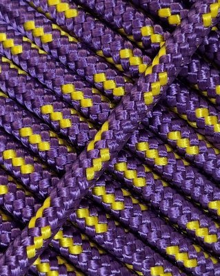 Corda tamburo djembè rinforzata 5 mm Viola / Giallo girasole 20 m