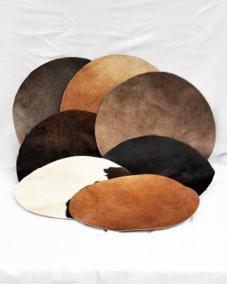 Pelle di bue / mucca tamburo spessa con pelo L