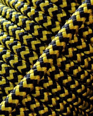 Corda PES djembe 5 mm Spina di pesce Giallo girasole / nero 20 m
